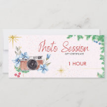 Vacances - pièce de session photo, carte cadeau