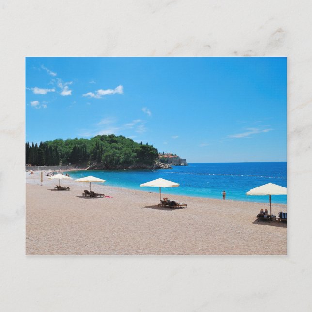 Vacances plage au Monténégro Carte postale (Devant)