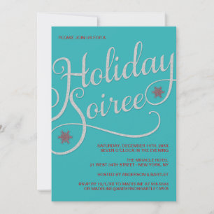 Vacances Soiree Sparkle Noël Fête Invitation