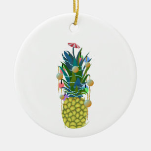 Vacances tropicales Ananas ornements de Noël