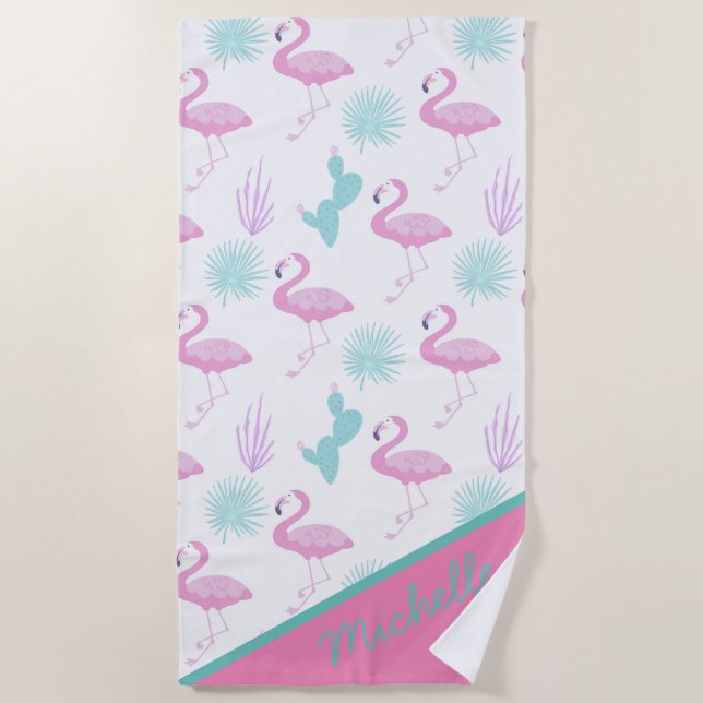 Vacances tropicales | Serviette de plage de Monogr (Devant)