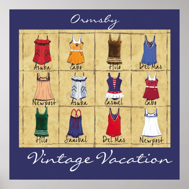 Vacances vintages - affiche (Devant)
