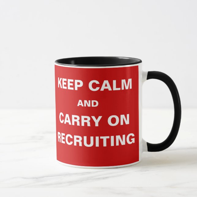 Vacancies -Keep Calm Recruiting Recruitment Slogan Mug (Right)