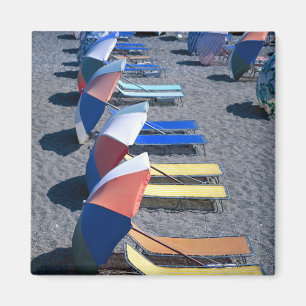 Vacant Chairs On Beach Magnet