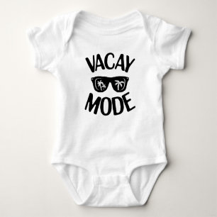 Vacation Art Vacay Mode Word Text Art  Apron Baby Bodysuit