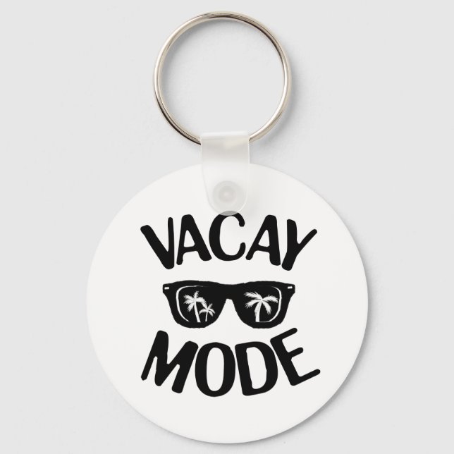 Vacation Art Vacay Mode Word Text Art  Apron Plus  Keychain (Front)