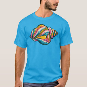 Vacation Beach Seashell Whimsical Pop Art  T-Shirt