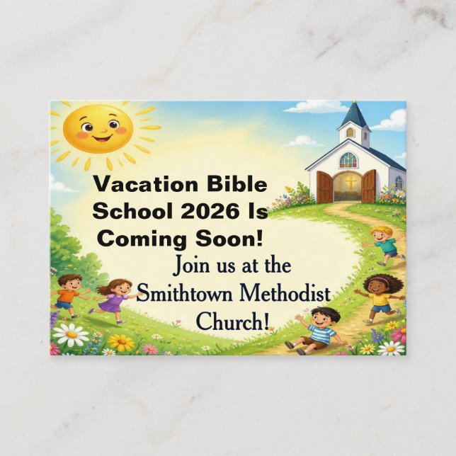Vacation Bible School Customized Invitation (Front)