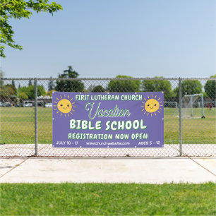 Vacation Bible School Smiling Sun Banner