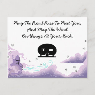 Vacation Camp Postcard Canned Ham Travel Trailer