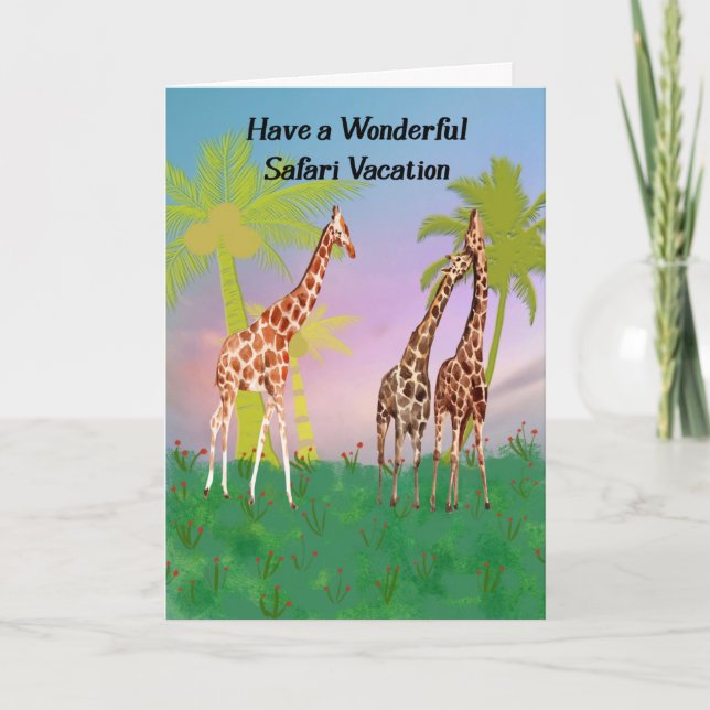 Vacation Card for Animal Safari (Front)