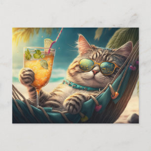 Vacation Cat Postcard