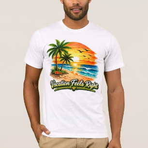 Vacation Feels Right Bella Canvas Tee USA