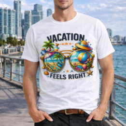 Vacation Feels Right Men’s Basic T-Shirt USA