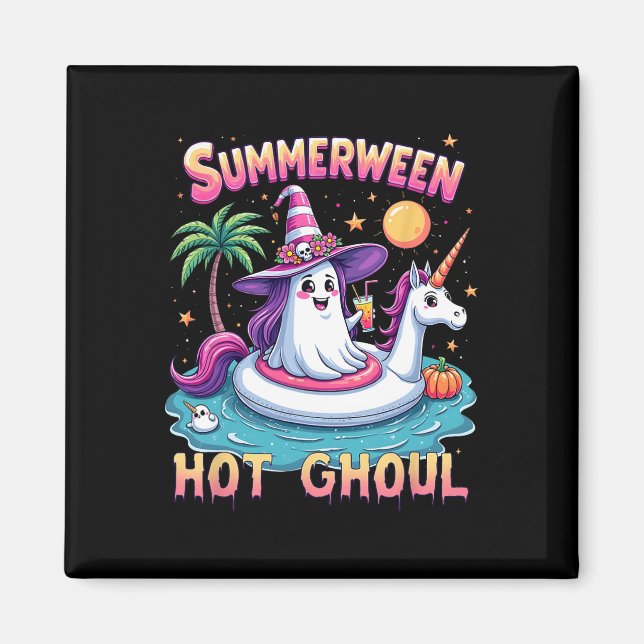 Vacation Halloween Party Group Funny Summerween Wi Magnet (Front)