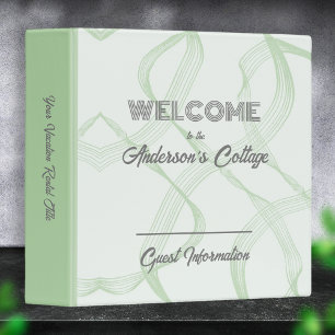 Vacation Home Rental Sage Green Grey Grey Binder