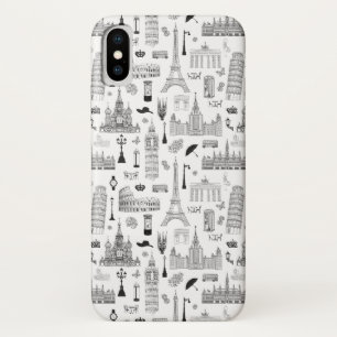 Vacation In Europe Pattern Case-Mate iPhone Case