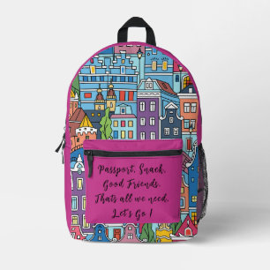 Vacation,Let's Go ! Printed Backpack