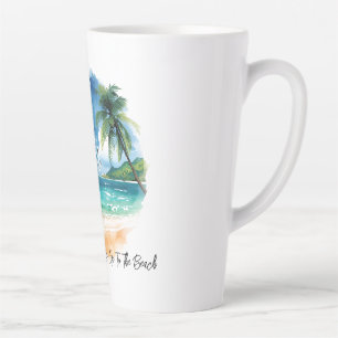 Vacation, Lets Go To The Beach Latte Mug