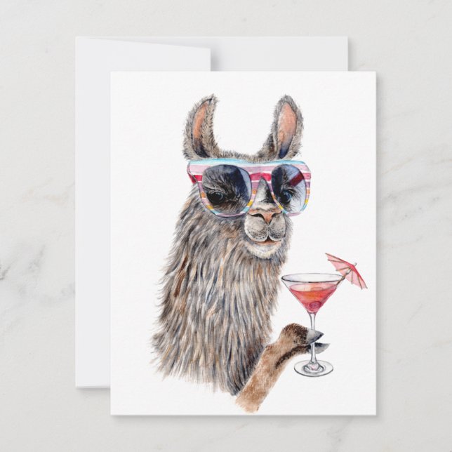 Vacation Llama Card (Front)
