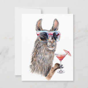 Vacation Llama Card