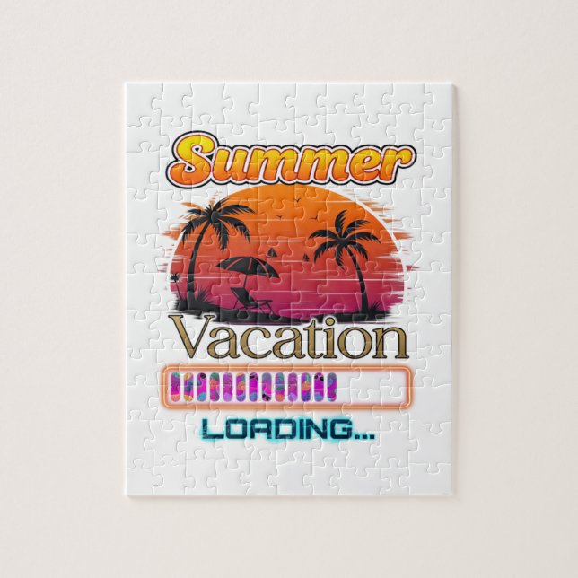 Vacation Loading Summer Sunset Beach Jigsaw Puzzle (Vertical)