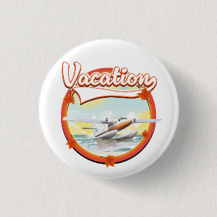 Vacation logo 1 inch round button