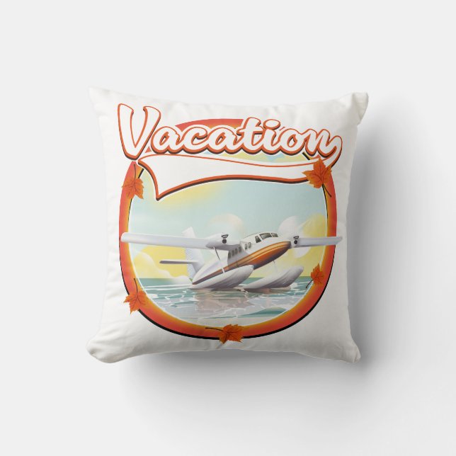 Vacation logo throw pillow (Front)