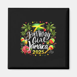 Vacation Matching Birthday Girl Jamaica 2025 Birth Magnet