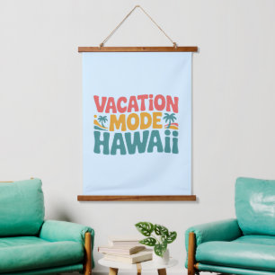Vacation Mode Hawaii Tropical Paradise Summer Vibe Hanging Tapestry