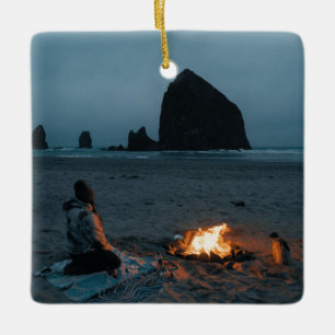 Vacation Photo, Vacation Keepsake Gift Christmas Ceramic Ornament