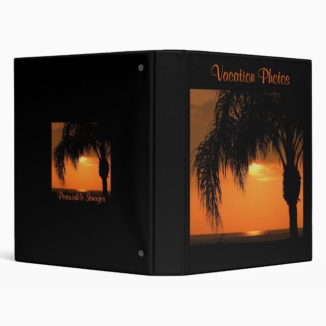 Vacation Photos, tropical beach sunset Binder (Background)