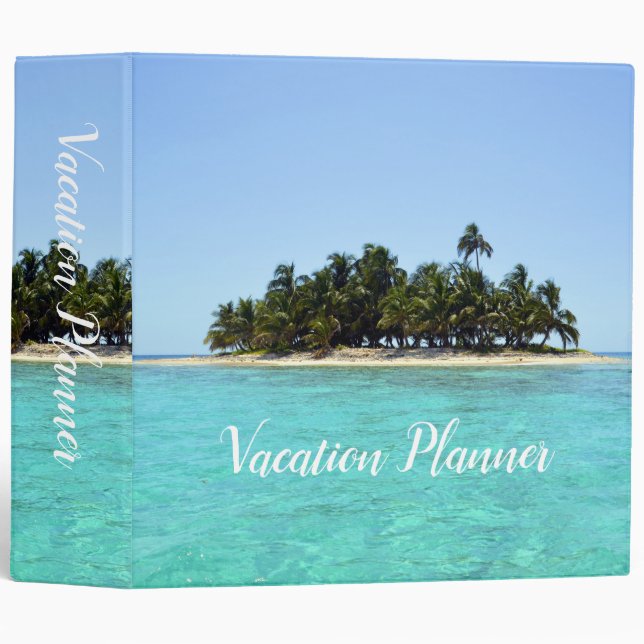 Vacation Planner Paradise Island Binder (Front/Spine)