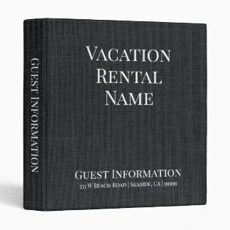 Vacation Rental Airbnb Guest Information Welcome Binder