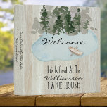 Vacation Rental Cabin Lake Welcome Book Binder<br><div class="desc">Create your own welcome book for your Lake side cabin vacation rentals. Fill your vacation rental book with local maps, restaurant recommendations, instructions about appliances, rental rules, contact information and a letter of welcome. Watercolor design with green forest trees, blue lake and rowboat. Customize with rental property name or family...</div>