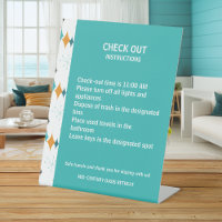 Vacation Rental Check Out Info Retro Starburst