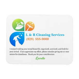 Vacation Rental Cleaner Housekeeper 5 Star Review  Magnet