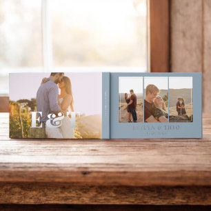 Vacation Rental Elegant Photo Blue Guest Book