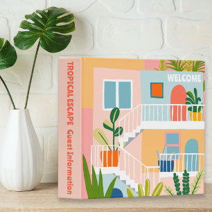 Vacation Rental Guest Info Cute Tropical Apartment Binder
