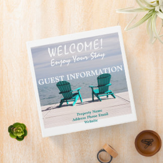 Vacation Rental Guest Info Waterfront Chairs Binder
