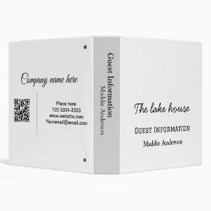 vacation rental guest information add address name binder