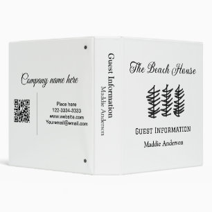 vacation rental guest information add address name binder