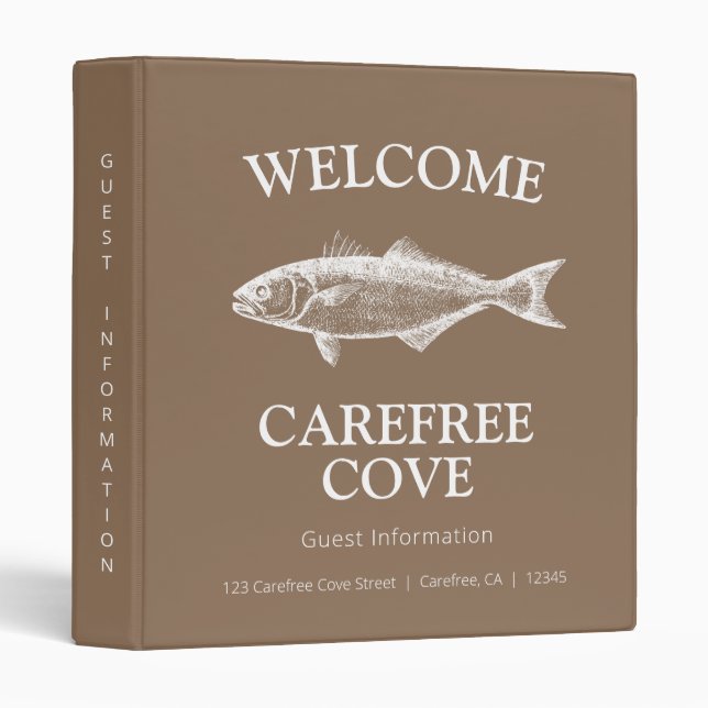 Vacation Rental Guest Information Binder (Front/Spine)