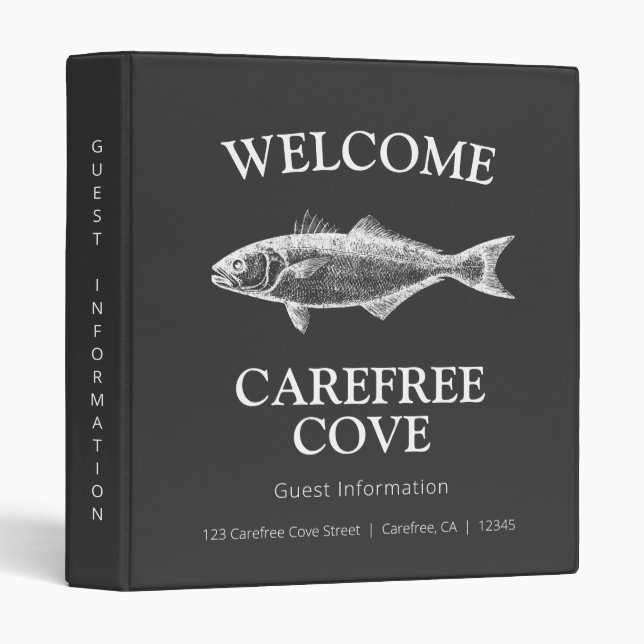 Vacation Rental Guest Information Binder (Front/Spine)