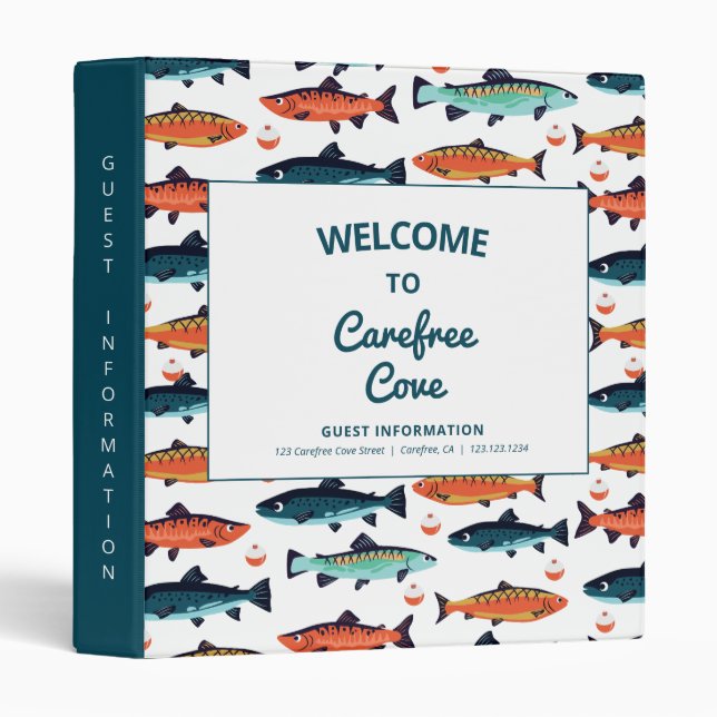 Vacation Rental Guest Information Fish Binder (Front/Spine)