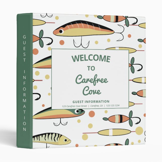 Vacation Rental Guest Information Green Binder (Front/Spine)