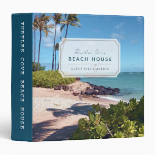 Vacation Rental Guest Information Photo Beach Binder