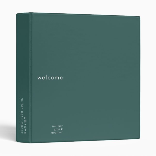 Vacation Rental Guest Information Photo Binder (Front/Spine)