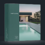 Vacation Rental Guest Information Photo Binder<br><div class="desc">Modern guest information binder features a minimalist photo-centric design in a soft green colour palette. "Welcome" and custom rental name or custom text presented in simple font. Shown with a custom welcome message, rental name and photo on the front in modern typography, this personalized professional vacation rental binder is designed...</div>