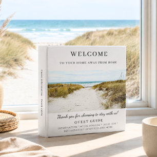 Vacation rental guest information photo QR airbnb Binder